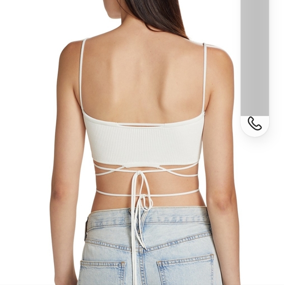 Christopher Esber Cropped Wraparound Tie Top. Size Medium in Ivory. Brand new. - Picture 4 of 4